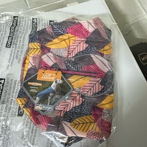 Kurgo Loft Jacket with Pink and Yellow Leaf Design